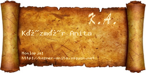 Kázmér Anita névjegykártya